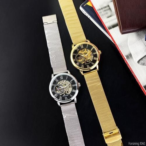 Forsining 8099M Gold-Black Mesh STOPPED 1059-0045 фото