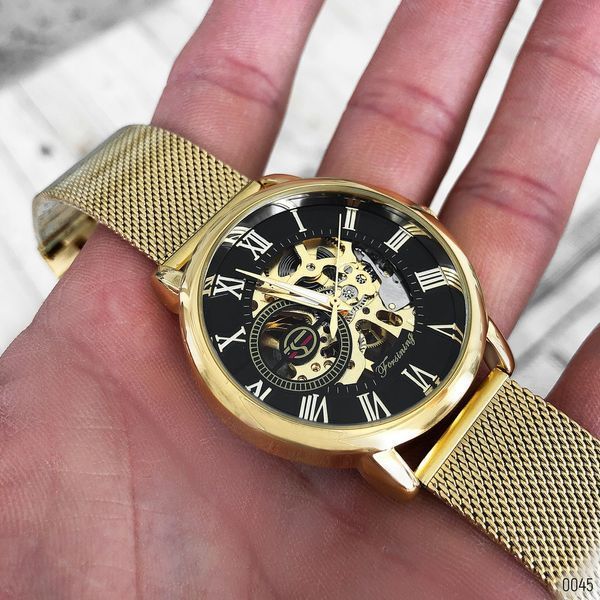 Forsining 8099M Gold-Black Mesh STOPPED 1059-0045 фото