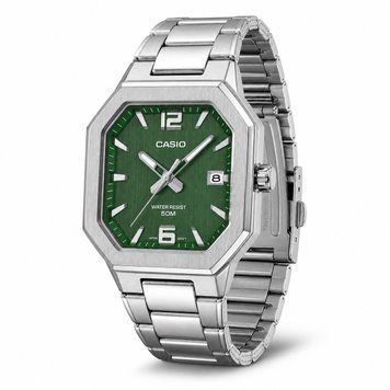Чоловічий годинник Casio MTP-B195D-3A &mdash; Кварцовий класичний годинник із зеленим циферблатом 88414308025042 фото