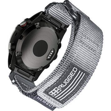 Ремінець для годинника Hemsut HGA125 Super Rugged Garmin Grey 20 mm 1051-1303 фото