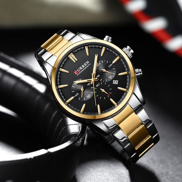 Curren 8446 Silver-Gold-Black 1008-0431 фото