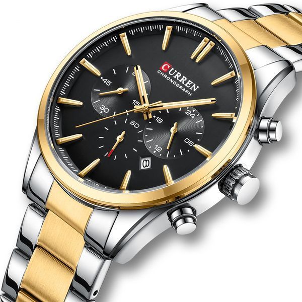 Curren 8446 Silver-Gold-Black 1008-0431 фото