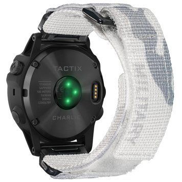Ремінець для годинника Hemsut HGA131 Military nylon strap with Velcro Garmin Camo White 20 mm 1051-1290 фото