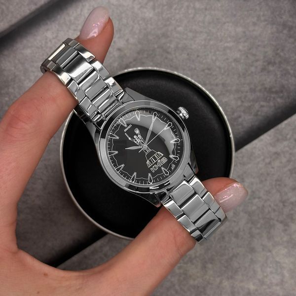 Жіночий годинник Awarder 035 Київ II Silver-Black &mdash; Класичний сталевий браслет, 33 мм 1202-0049 фото