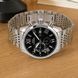 Чоловічий годинник Forsining 8304 Silver-Black Steel з хронографом та сталевим браслетом 1059-0350 фото 5