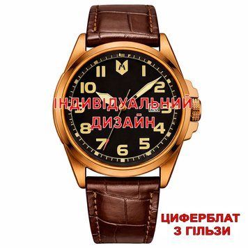 Чоловічий наручний годинник Awarder 042 Brown-Bronze Гільза з індивідуальним дизайном 1202-1139 фото