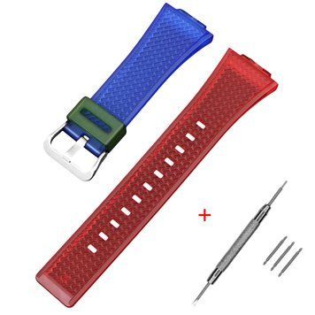 Ремінець для Casio G-Shock GA-100/110 Transl-Red-Blue SI 1051-1095 фото