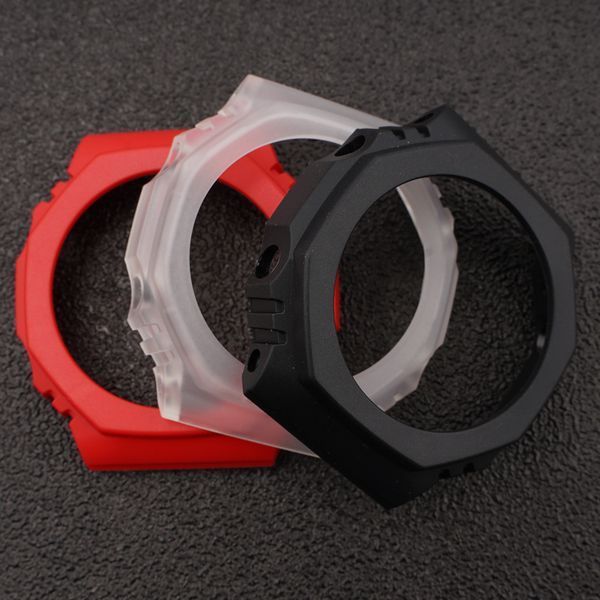 Ремінець + безель (рант) для Casio G-Shock GA-2100/GA-2110 Red Black 1051-0815 фото